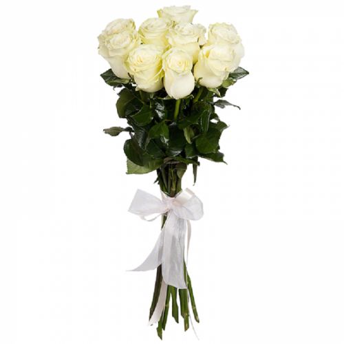 Купить 9 белых роз с доставкой по Бирску