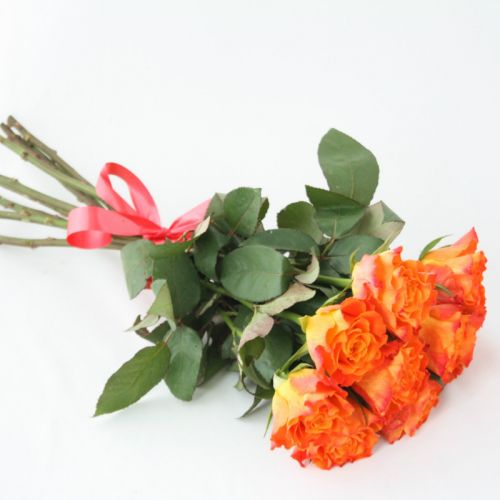 Заказать с доставкой 7 оранжевых роз по Бирску