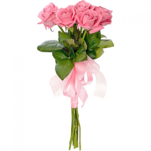Заказать с доставкой 7 розовых роз по Бирску
